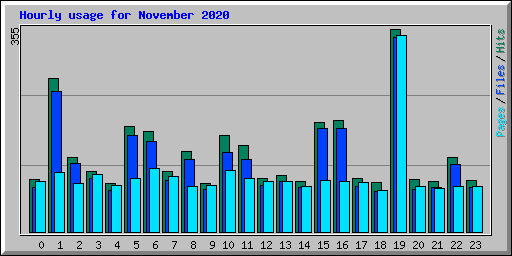 Hourly usage for November 2020